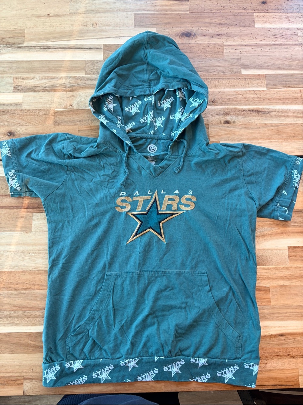 NHL Dallas Stars Teal Short-Sleeve Hooded Pullover